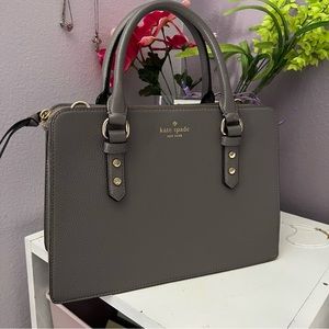 Kate Spade Mulberry Street Lise Satchel Dark Gray